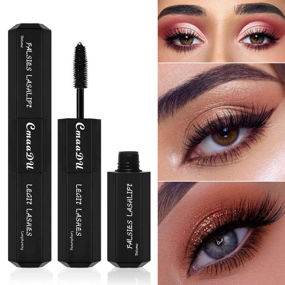 Mascara CmaaDu Large capacity 20ml ultra black double head mascara silicone brush head - V.I.P Digital Presence