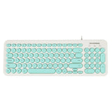 D520 Silent Wired Esports Keyboard USB Ultra Thin 104 Key Business Office Retro Punk Computer Gaming Keyboard - V.I.P Digital Presence