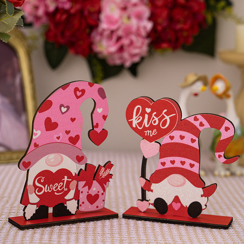 Valentine's Day Decoration Products Creative Love Rudolf Wooden Ornaments Romantic Wedding Love Home Decoration - V.I.P Digital Presence