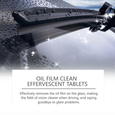 Glass Oil Film Cleaning Tablet, Front Inner Windshield Oil Film Removing Stain Brightening Cleaning Tablet - V.I.P Digital Presence