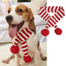 Christmas Dog Scarf Knitted Elk Scarf Striped Hair Ball Pet Scarf Outdoor Winter Warm Cat Dog Scarves Puppy Collar Pet Supplies - V.I.P Digital Presence