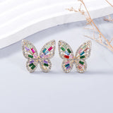 Alloy Inlaid Rhinestone Butterfly Earrings - V.I.P Digital Presence