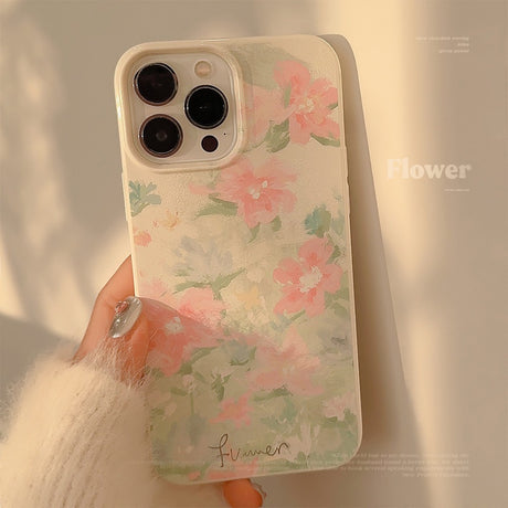 Garden in Oil Painting iPhone 15 Phone Case 14 Art 13Pro Silicone Max - V.I.P Digital Presence