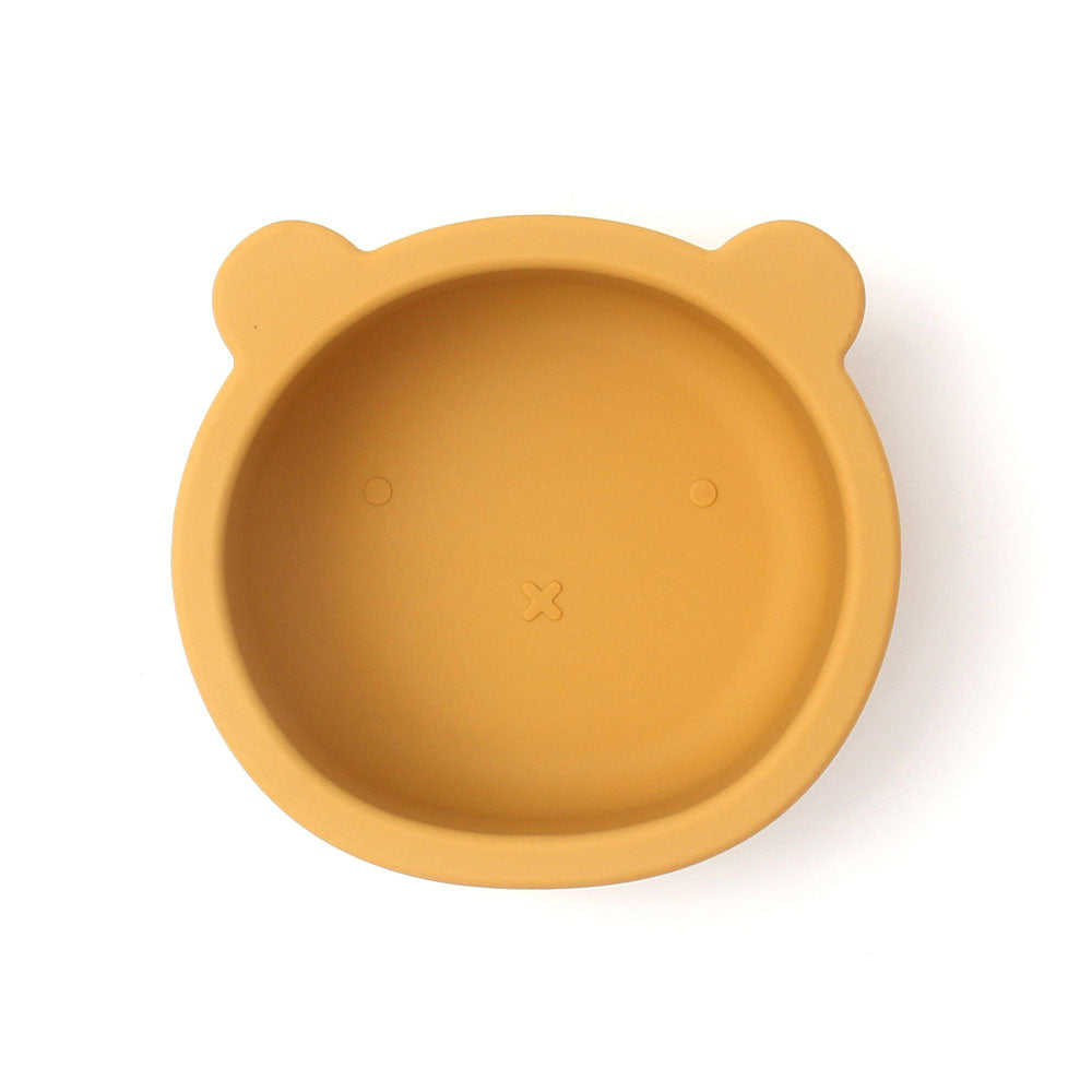 Vajilla infantil, cuenco para bebés, cuenco de silicona con ventosa para niños, cuenco para suplemento alimenticio con forma de oso 