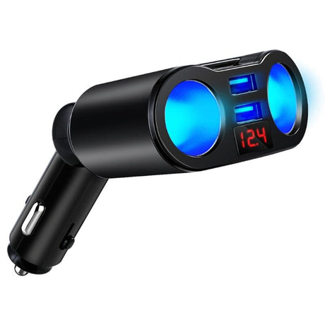 12V 24V Car 2 Way Power Socket Splitter QC3.0 Dual USB Charger LED Voltmetr For Mobile Phone Tablet GPS SUV Truck - V.I.P Digital Presence