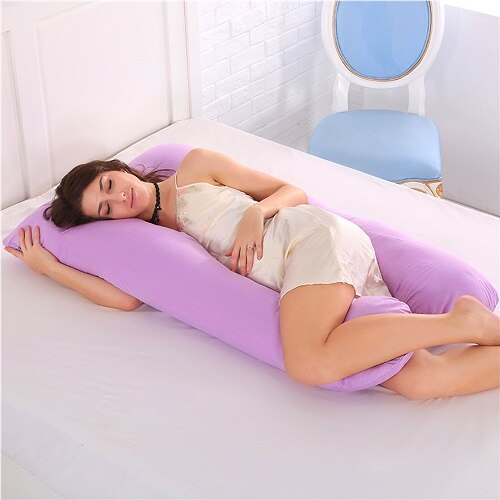 Almohada de embarazo, ropa de cama, almohada de cuerpo entero para embarazadas, cómoda almohada en forma de U, almohadas largas de apoyo para dormir de lado