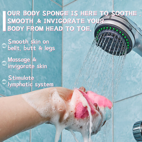 Aromatherapy Body Sponge, Firming Skin Belly Calf Arm Toning Body Cleansing Bath Sponge - V.I.P Digital Presence