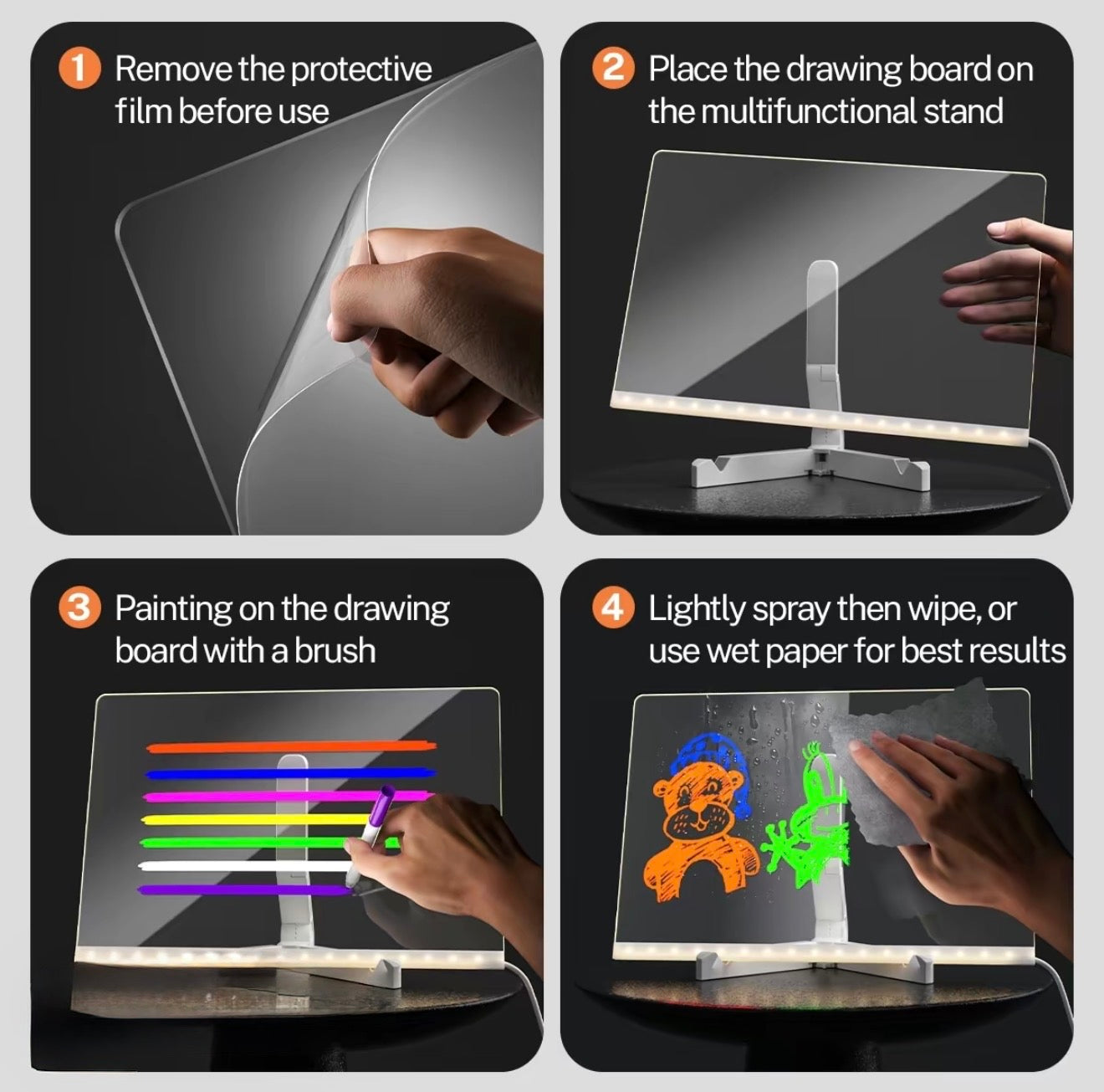GlowTrace LED Drawing Board – V.I.P Digital Presence