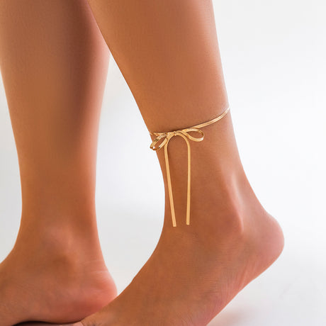 Simple and cool butterfly bow long ankle chain Anklet fashion versatile chain - V.I.P Digital Presence
