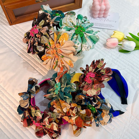 Fashionable handmade fabric flower headbands - V.I.P Digital Presence