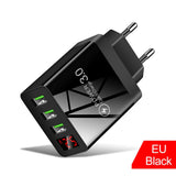 Digital display phone charger 3USB digital display screen fast charger, multi port USB charging head - V.I.P Digital Presence