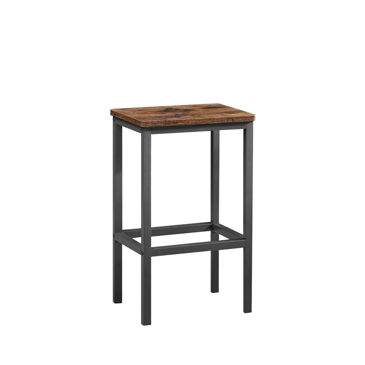 Bar Table Set Square Bar Table with 2 Bar Chairs Industrial Style Bar Chairs for Kitchen Breakfast Table Rustic Brown and Black