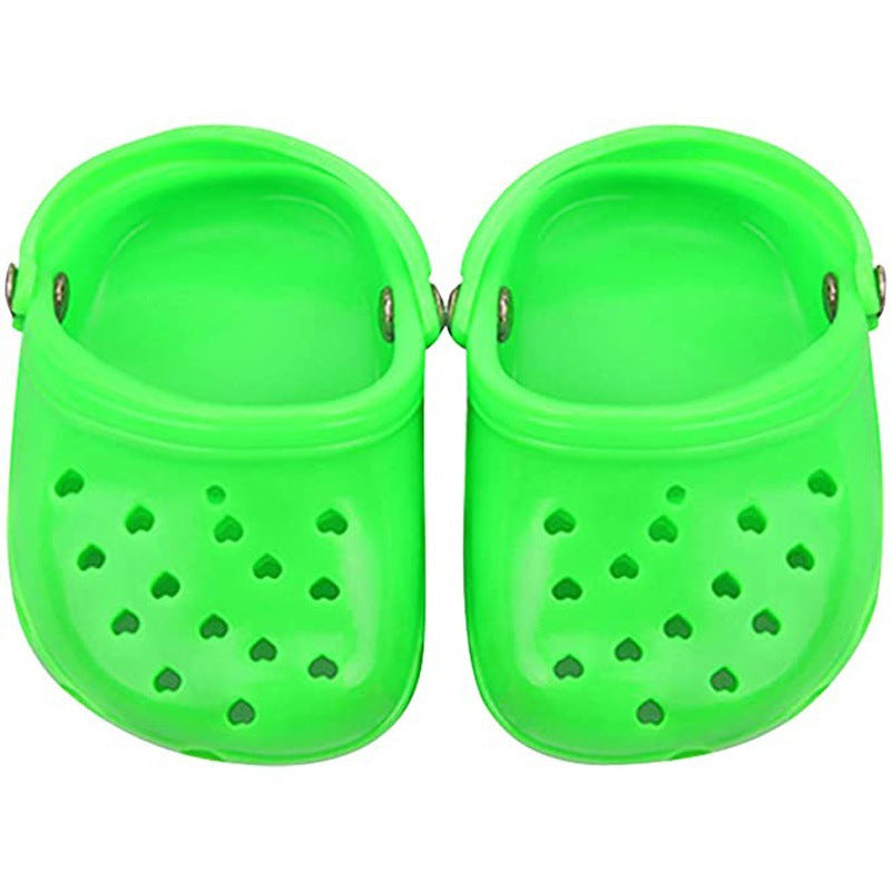Heart Shaped Pet Dog Hole Shoes Silica Gel Wear-Resistant Breathable Slippers Dog Sandals Pet Decorations