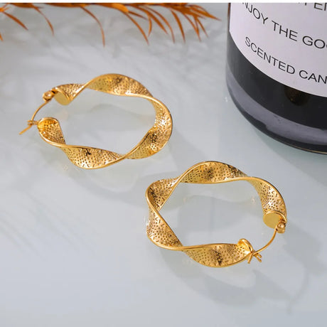 Titanium Steel Twisted Earrings - V.I.P Digital Presence