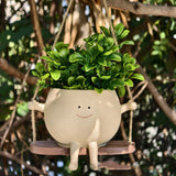 Swing Face Planter Resin Plant Succulent Pots Creative Wall Hanging Head Planter Multifunctional Home Garden Patio Accessories - V.I.P Digital Presence