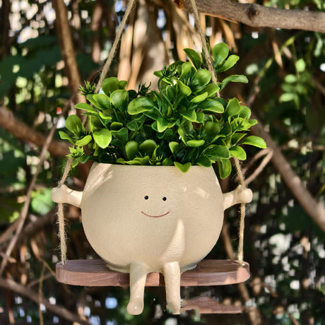 Swing Face Planter Resin Plant Succulent Pots Creative Wall Hanging Head Planter Multifunctional Home Garden Patio Accessories - V.I.P Digital Presence