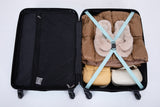 3 Piece Luggage Sets ABS Lightweight Suitcase with Two Hooks, Spinner Wheels, TSA Lock, (20/24/28)   Green
