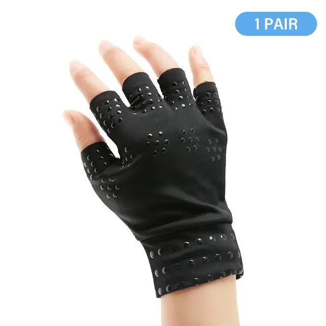 1 Pair Magnetic Therapy Gloves Wrist Support Arthritis Pain Relief Heal Joints Braces Supports Health Sport Care Hand Massager
