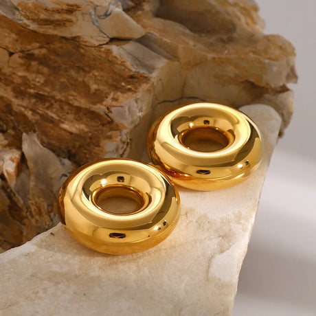 Stainless Steel Cutout Round Shape Earrings - V.I.P Digital Presence