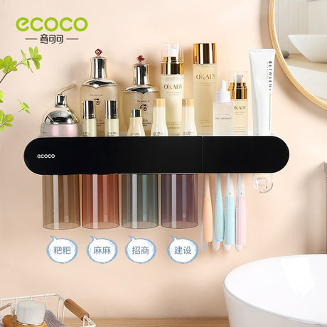 Toothbrush holder wall mounted home mouthwash cup electric non perforated dental tools, dental cylinder set holder - V.I.P Digital Presence