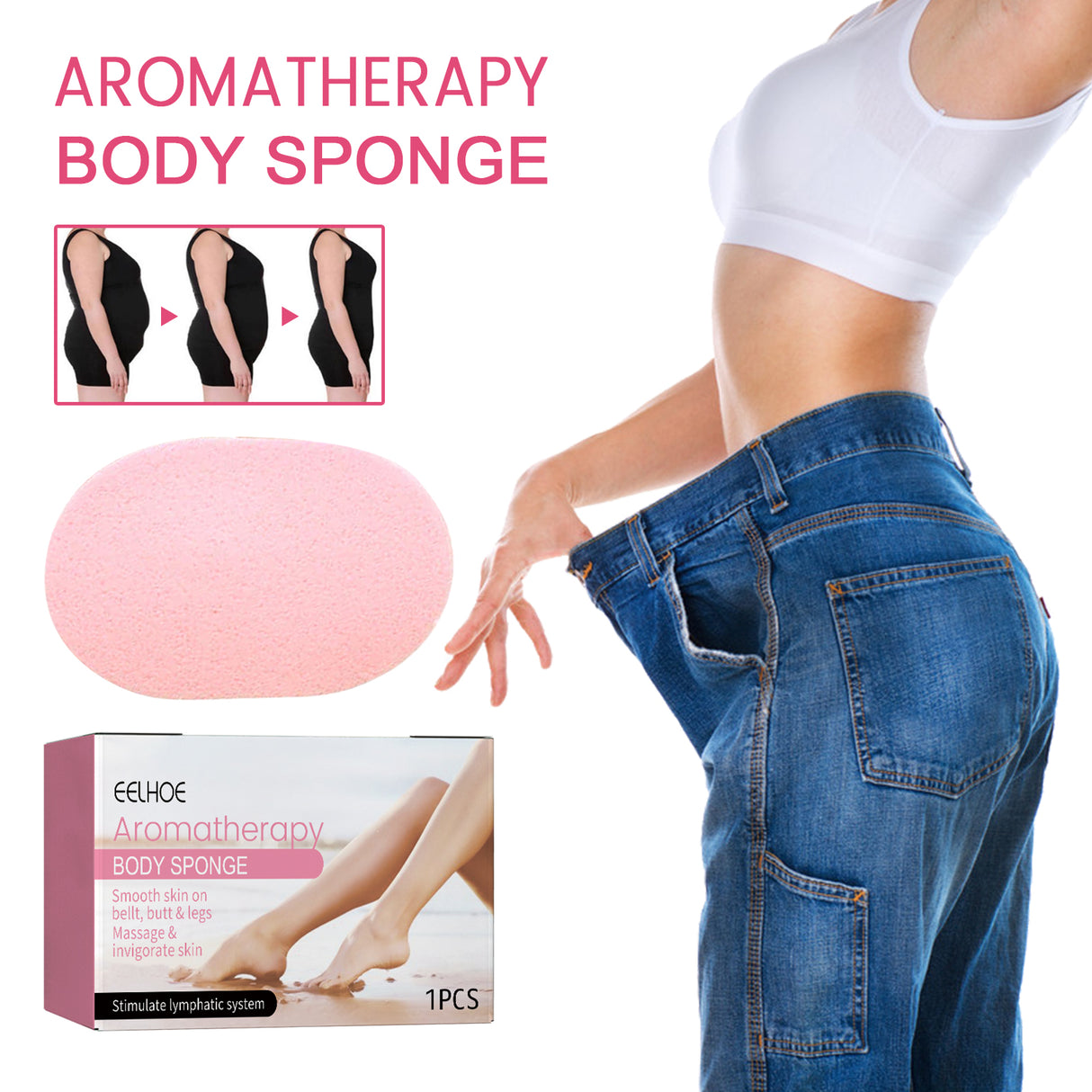 Aromatherapy Body Sponge, Firming Skin Belly Calf Arm Toning Body Cleansing Bath Sponge - V.I.P Digital Presence