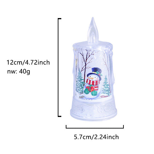 Christmas led electronic candle light Christmas snowman elk decoration luminous night light atmosphere light ornaments - V.I.P Digital Presence