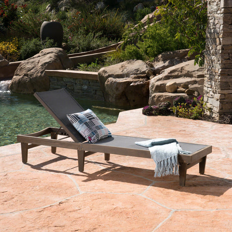 SUMMERLAND CHAISE LOUNGE - DARK GREY MESH - V.I.P Digital Presence