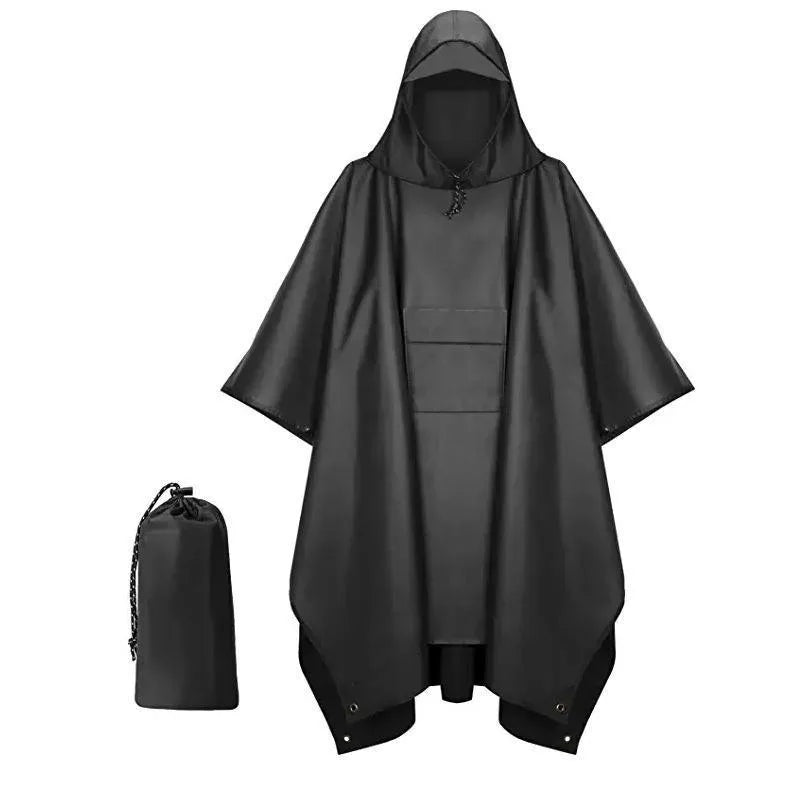Poncho impermeable militar 3 en 1 para exteriores, con capucha y mangas, impermeable, para motocicleta, camping, senderismo, viajes, ropa impermeable, tienda de campaña.