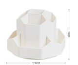 Large capacity rotatable pen holder plastic storage box rotating desktop stationery multifunctional office - V.I.P Digital Presence