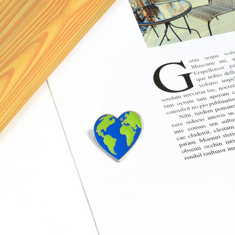 Earth Heart Enamel Pins Protect the Earth Ecology Metal Badge Love Green Earth Brooches Unisex Fashion Jewelry accessories - V.I.P Digital Presence
