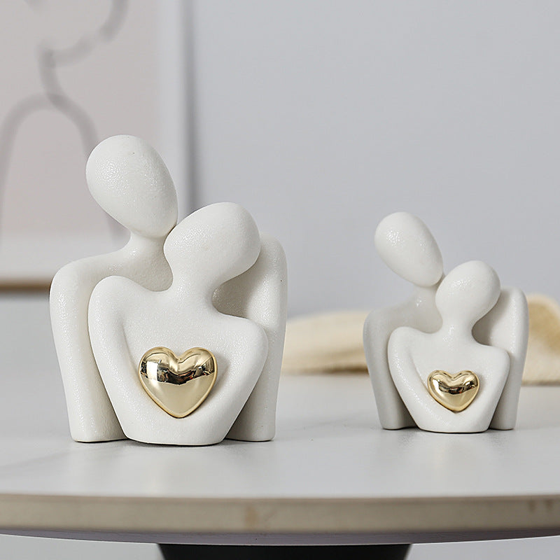 Creative couple figure decoration Newlywed home decoration Lover sculpture decoration figure desktop living room bookshelf decor - V.I.P Digital Presence