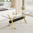 Dining table Modern tempered glass dining table Large modern office desk - V.I.P Digital Presence