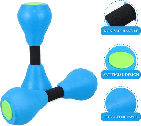 Water Dumbbells Aquatic Exercise Pool Fitness Equipment Blue Foam Water Aerobic Exercise Fitness Equipment - V.I.P Digital Presence