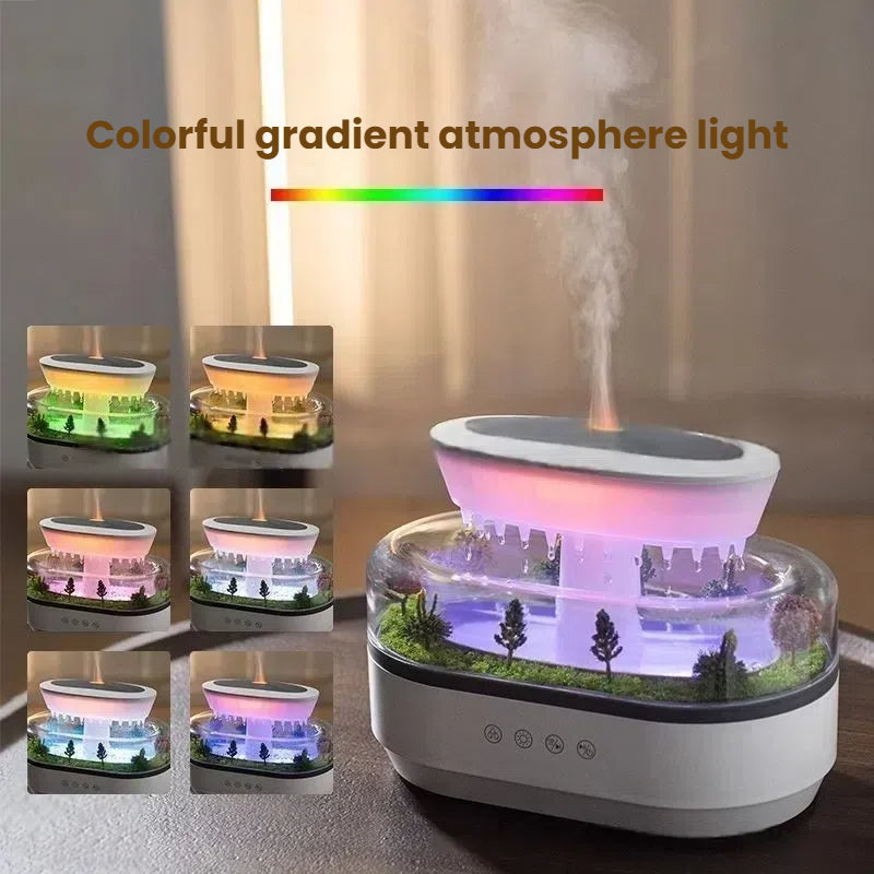 Raindrop - style aroma humidifier with lights, white noise, and essential oil diffusion for home. - V.I.P Digital Presence