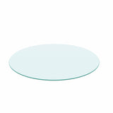 20" Inch Round Tempered Glass Table Top Clear Glass 1/4" Inch Thick Round Polished Edge - V.I.P Digital Presence