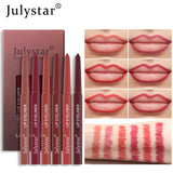 Lipstick Pink Six Pack Lipstick Pen Waterproof Matte Velvet Fog Rotary Lipliner - V.I.P Digital Presence