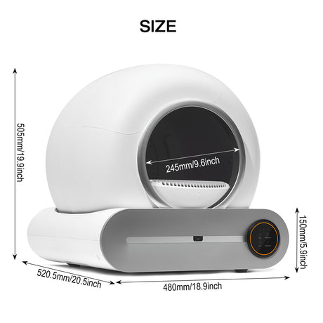 Automatic cleaning, eliminates odors, supports WiFi application control, intelligent automatic cat litter box with padding - V.I.P Digital Presence