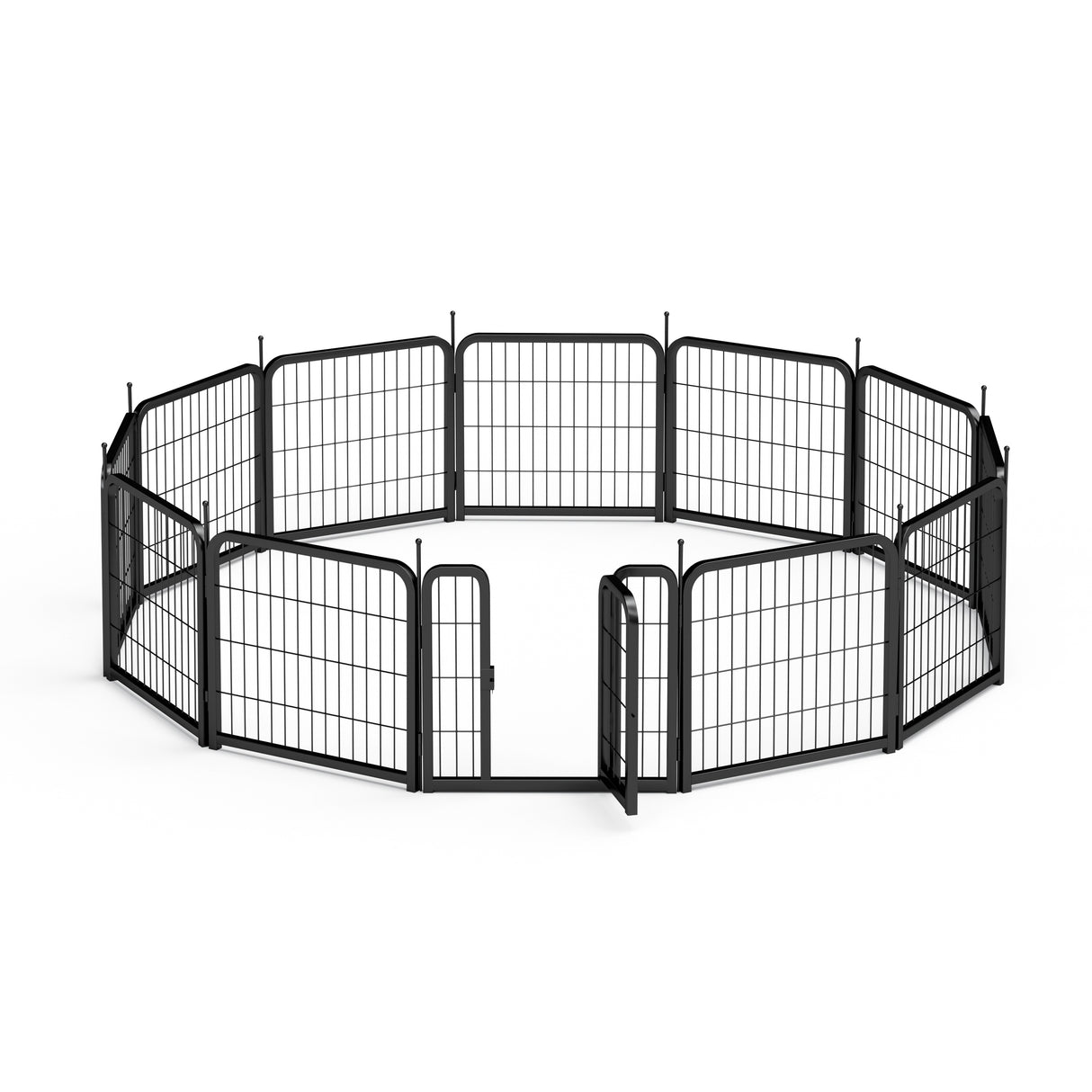 Outdoor 12 piece dog fence, 24 inch portable indoor game fence for small dog pets. Black, 22.2 inches wide x 23.6 inches high. - V.I.P Digital Presence