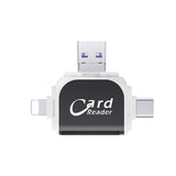 Plug and play for Apple and Android phones multifunctional card reader four in one multifunctional TF card SD card - V.I.P Digital Presence