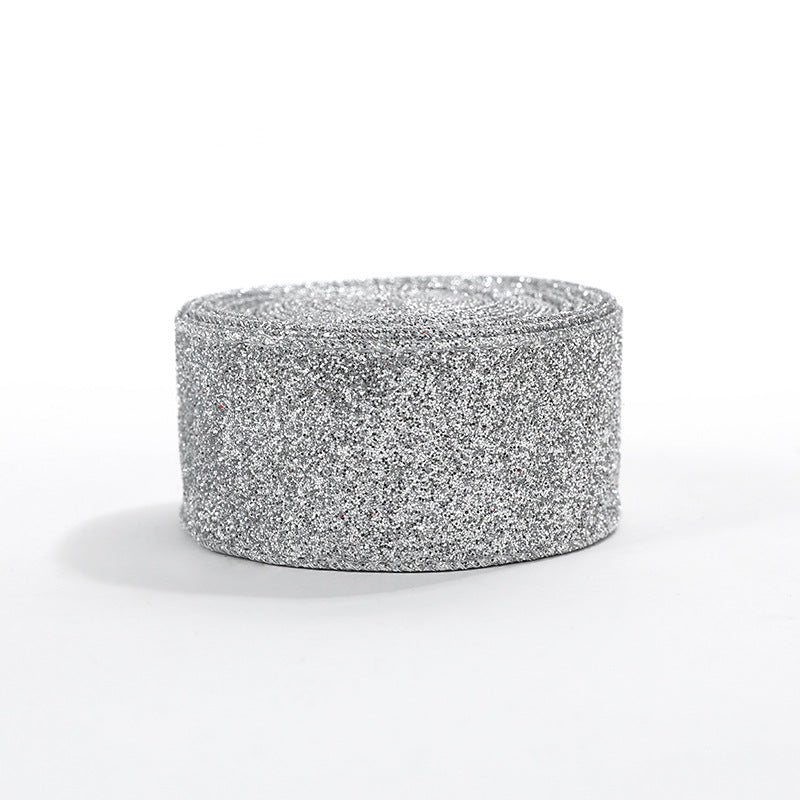 New Gold Onion Cloth Christmas Ribbon Gold Powder Decorative Bow Material Christmas Wire Edge Weaving Ribbon Decoration - V.I.P Digital Presence