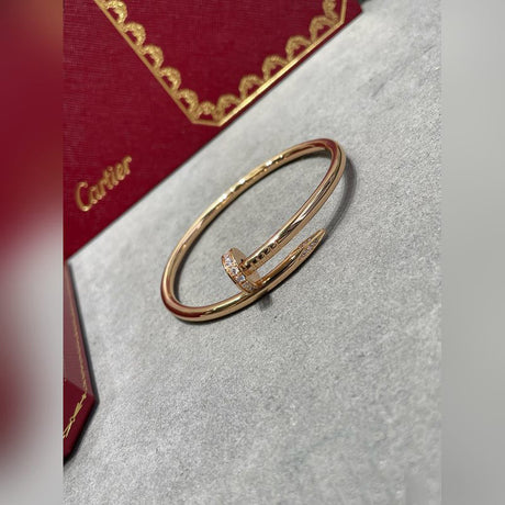 V-Gold Diamond Pavé Screw Cuff for Couples - Titanium Steel Open-Close Clasp - V.I.P Digital Presence