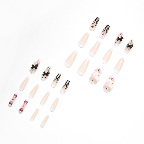 Girl Black Flame Y2K Style Wearing Nail Products Nail Patch Nail Patch Removable Nail Piece Fake Nail - V.I.P Digital Presence