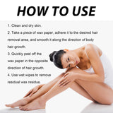 Waxed Hair Removal Paper, Arm Underarm Thigh Hair General Rapid Hair Removal Mild And Non-Irritating