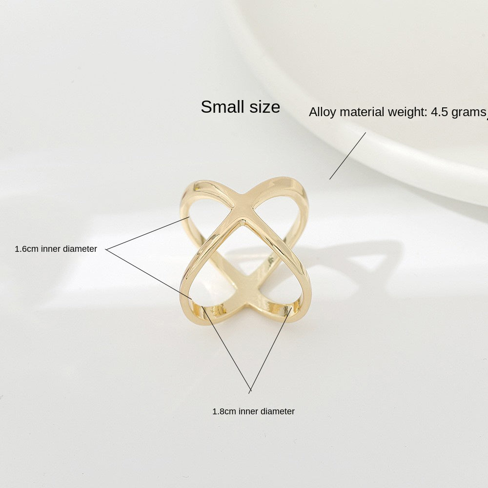 Creative Rice King Star Gold-Plated Scarf Buckle Multi-Purpose X Cross Hollow Smooth Surface Scarf Square Shawl Buckle - V.I.P Digital Presence