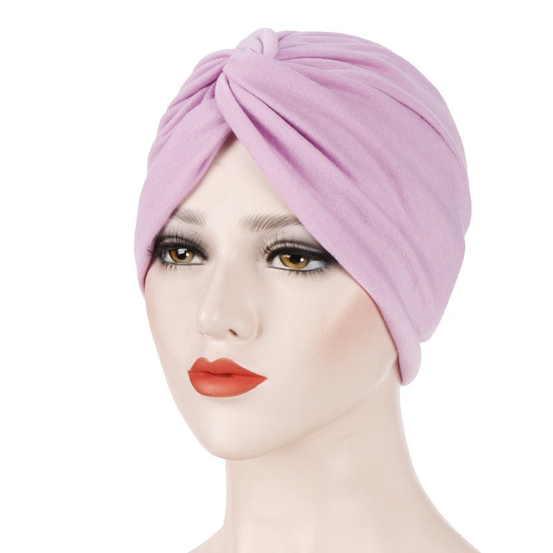 New elastic fabric with crossed candy colored twisted hat and candy colored base on the forehead - V.I.P Digital Presence