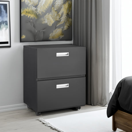 Office furniture Copier Cabinet black 2 door steel copier stand mobile pedestal file Printer Stand - V.I.P Digital Presence