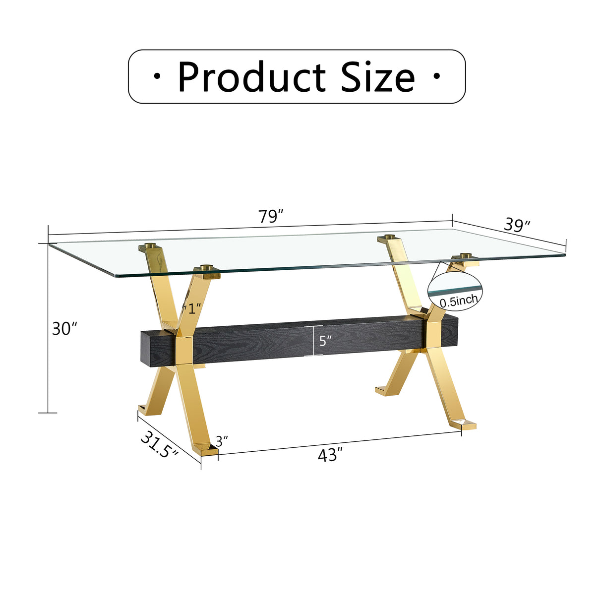 Dining table Modern tempered glass dining table Large modern office desk - V.I.P Digital Presence