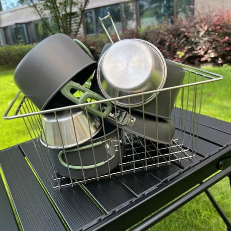 IGT Stainless Steel Folding Basket: Drain & Wash, Ideal Camping Table Accessory. - V.I.P Digital Presence