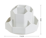 Large capacity rotatable pen holder plastic storage box rotating desktop stationery multifunctional office - V.I.P Digital Presence