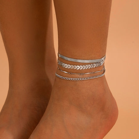 Love Beaded Punk Chain Foot Chain Set Hip Hop Personalized Snake Bone Chain Foot - V.I.P Digital Presence